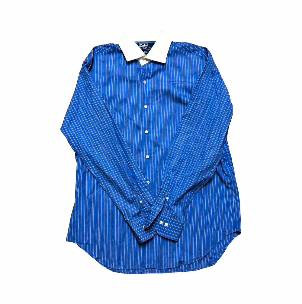 Polo Ralph Lauren Regent Classic Fit Blue/White Stripe Dress Shirt 16.5 34/35